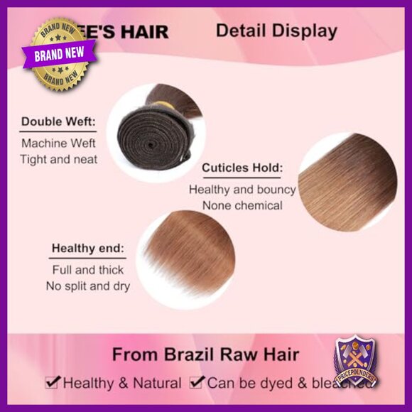 Straight Human Hair Extensions with Lace Closure 12A Grade Virgin Remy main image 5
